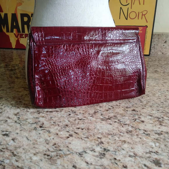 ** Vintage Leather Purse Clutch Envelope Style - Picture 2 of 8